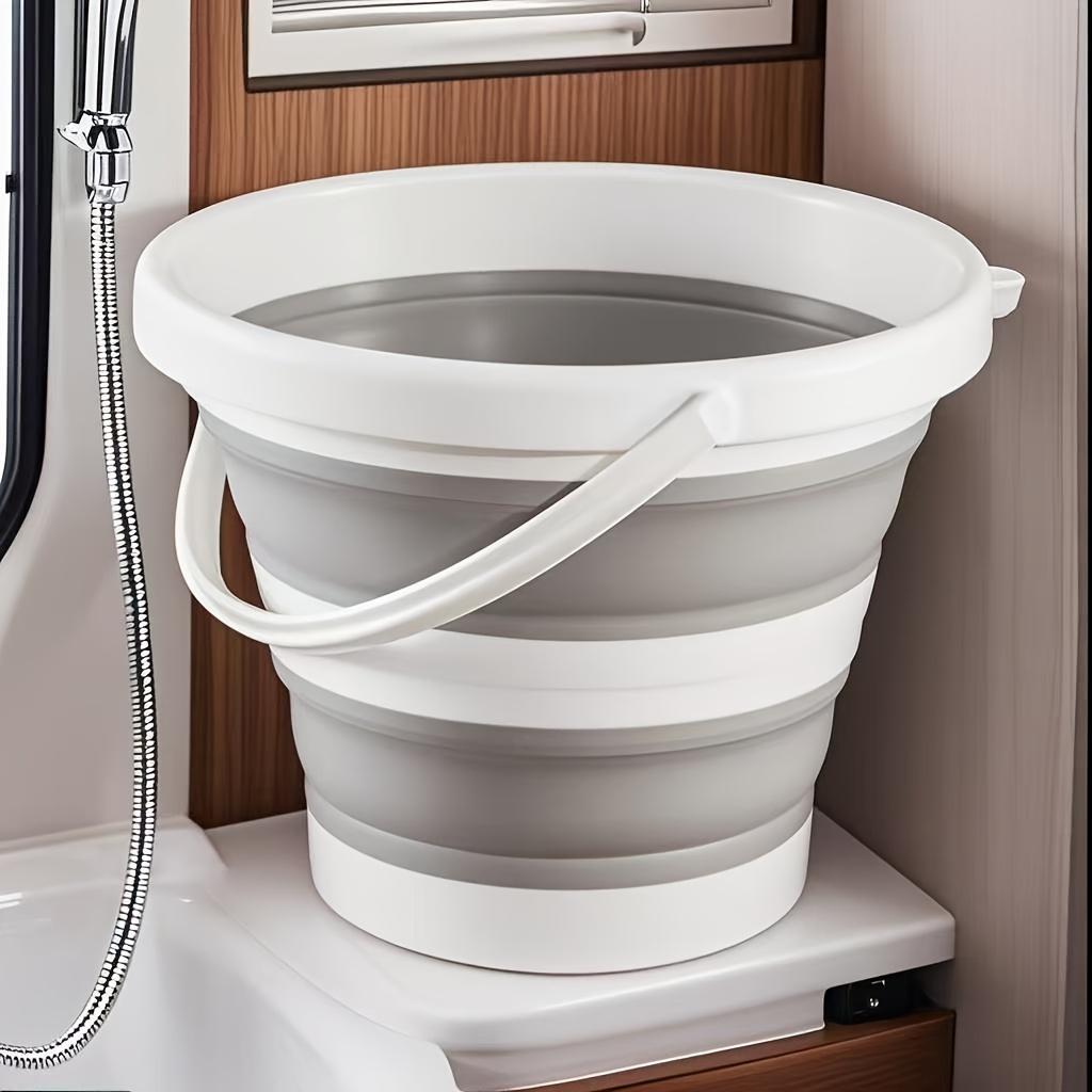 1pc Portable Folding Water Bucket - Durable PP Material, Ideal for RV, Camping, Fishing & Travel, Easy Storage & Cleaning, Camping Essentials