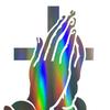 Adesivo in Vinile Religioso Mani in Preghiera per Lunotto Auto Crocifisso Sfumato Adesivo per SUV Camion Decalcomanie per Auto Resistenti al Sole per Parabrezza