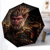 1pc Black Myth: Wukong Automatic Umbrella 8 Ribs Portable Folding Black Iron Frame for Outdoor, Beach, Travel, Beach Umbrella