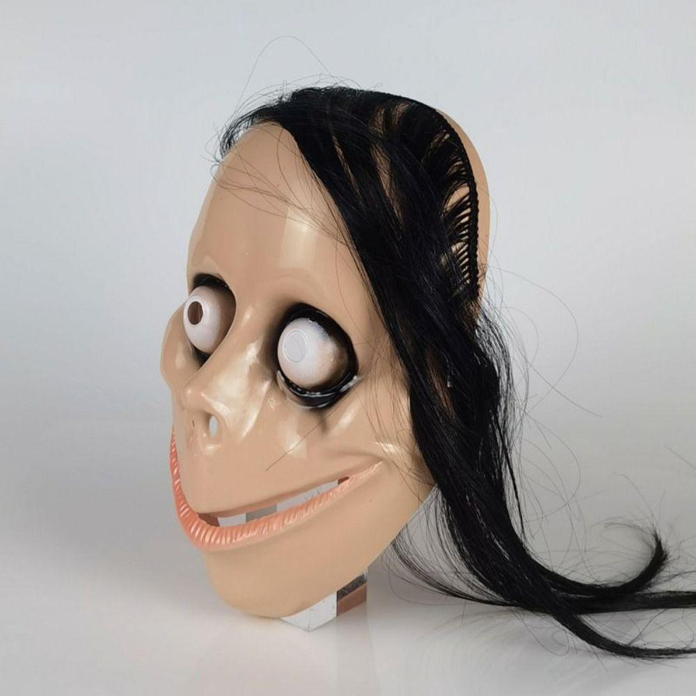 Party Decor Halloween Face Cover With Long Hair Ghost Mask Scary Mask Horror Mask Cosplay Prop