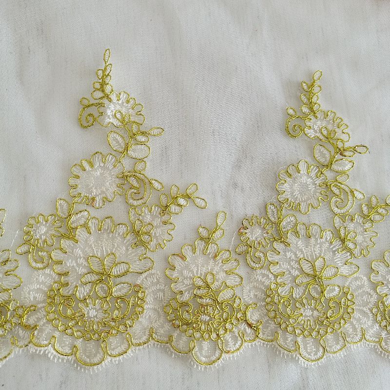 Červené vyšívané krajky Retro svatební šaty Doplňky pro pódiové vystoupení Krajkové květiny DIY doplňky Látkové umění