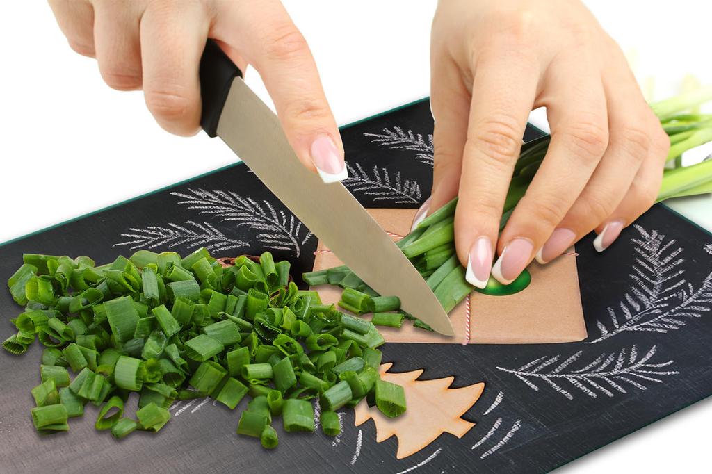 GLASS CUTTING BOARD 52x40 CHRISTMAS