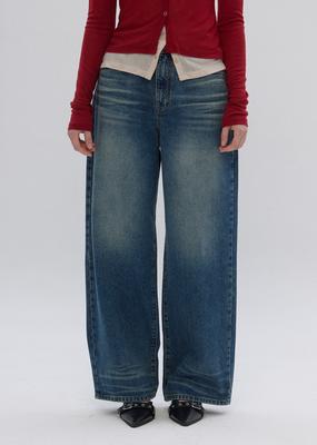 Beoteuneob New Double Cat Washed Wide Denim