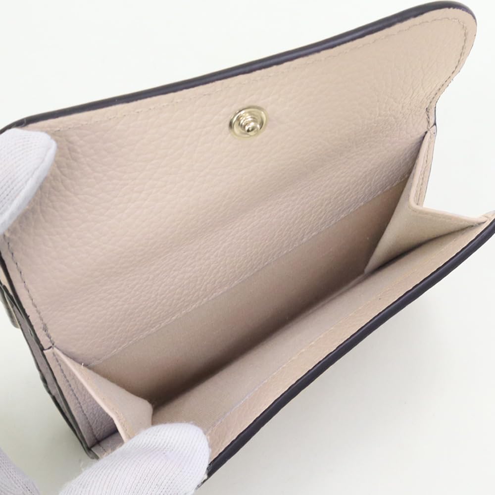 Chloe CHC21WP945F57 WILD GREY 084 24AW Pink Gray Wallet Alphabet Flap Small Trifold Wallet Women's [Used]