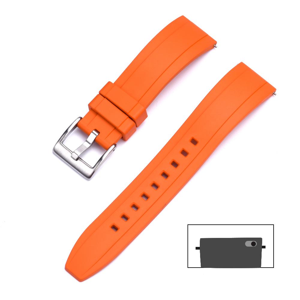 JUELONG Vulcanized FKM Rubber Watch Strap 18mm 19mm 20mm 21mm 22mm 23mm 24mm Perfect Fit Flat End Quick Release Watchbands