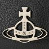 Vivienne Westwood Half Moon Card Black and 51110053U L001J Holder, Silver, N401, Pre-owned