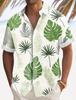 2025 Summer Men's Coconut Tree Tropical Flowers Shirts Short Sleeve Tops Casual Shirts Turndown Hawaiian Shirt Button Up Shirts