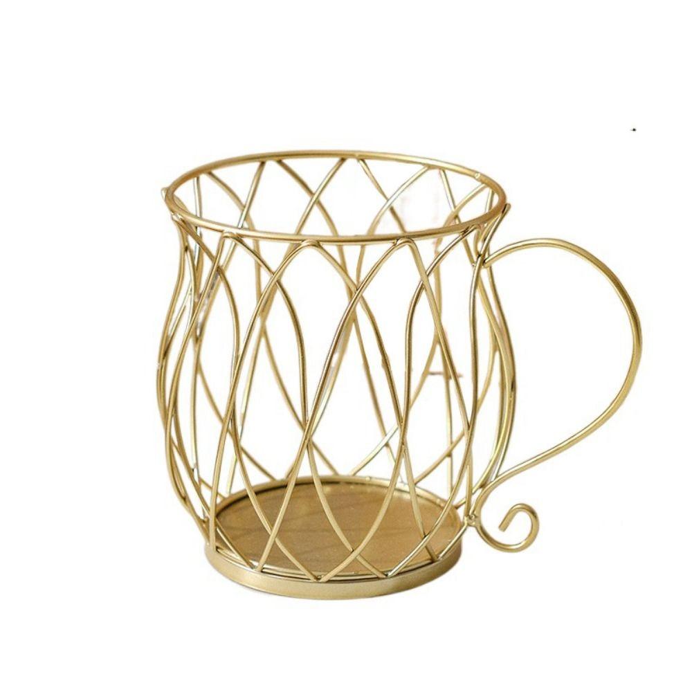 Metal Wire Coffee Capsule Holder Large Capacity Fruit Snack Storage Rack K Cup Organizer  Bar
