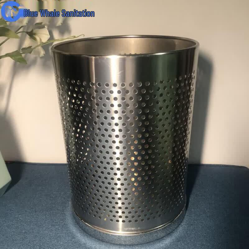 Stainless Steel Round Mesh Waste Bin