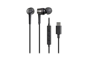 Audio-Technica ATH-CKD3C BK Small Earphones with Microphone USB Type-C Wired 1.2m Canal Type Black