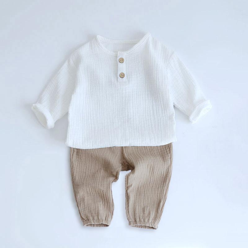 Spring Baby Boy Clothes Toddler Soft Cotton Long Sleeve T-shirt  + Pants 2Pcs Kids Outfits