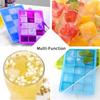 Durable Silicone Ice Cube Tray 15 Grid with Lid Square Ice Tray DIY Ice Maker for Cocktails Party