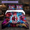 Modello AC Milan 3?Set di biancheria da letto morbido in microfibra con federe per camera da letto