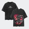 Anime Dragon Ball Cosplay Washed TShirt Cotton Short Sleeve Loose Large Casual Sports Fitness TShirt Mens Harajuku Clothing