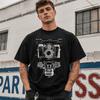 Vintage-Kamera-Bauplan-Grafik-T-Shirt, Fotografen-Retro-Film-T-Shirt
