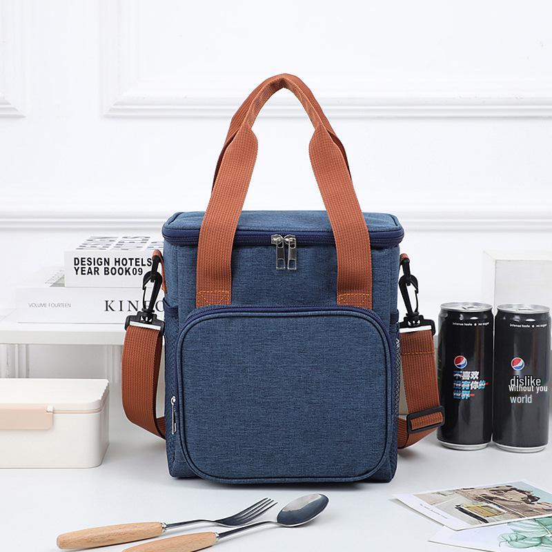 Insulated Large Capacity Tote Lunch Bag and Outdoor Picnic Crossbody Bag