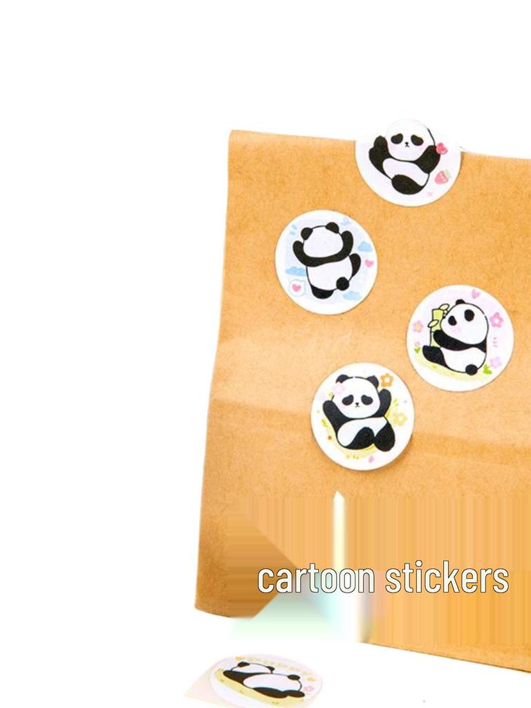 Chinese Style Cute Panda Stickers for Kids: Small Animal Designs for Water Bottles, Journals, and Rewards