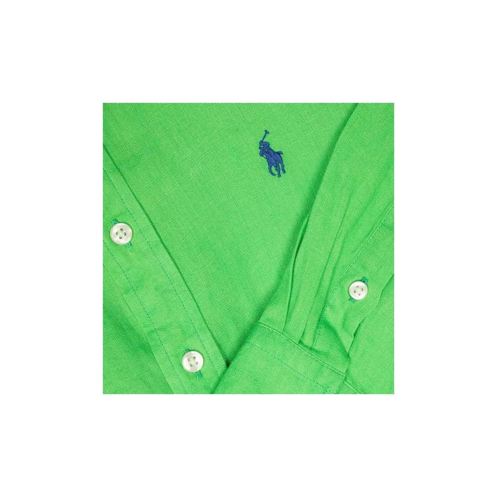 Polo Ralph Lauren Shirt Ss22 Solid Color Logo Pony Embroidery Single-Breasted Long Sleeve Kids Kids shirts 323865270-009