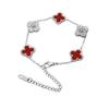 Bracciale quadrifoglio 13mm lusso leggero bracciale double-face 18K acciaio al titanio catena non scolorisce