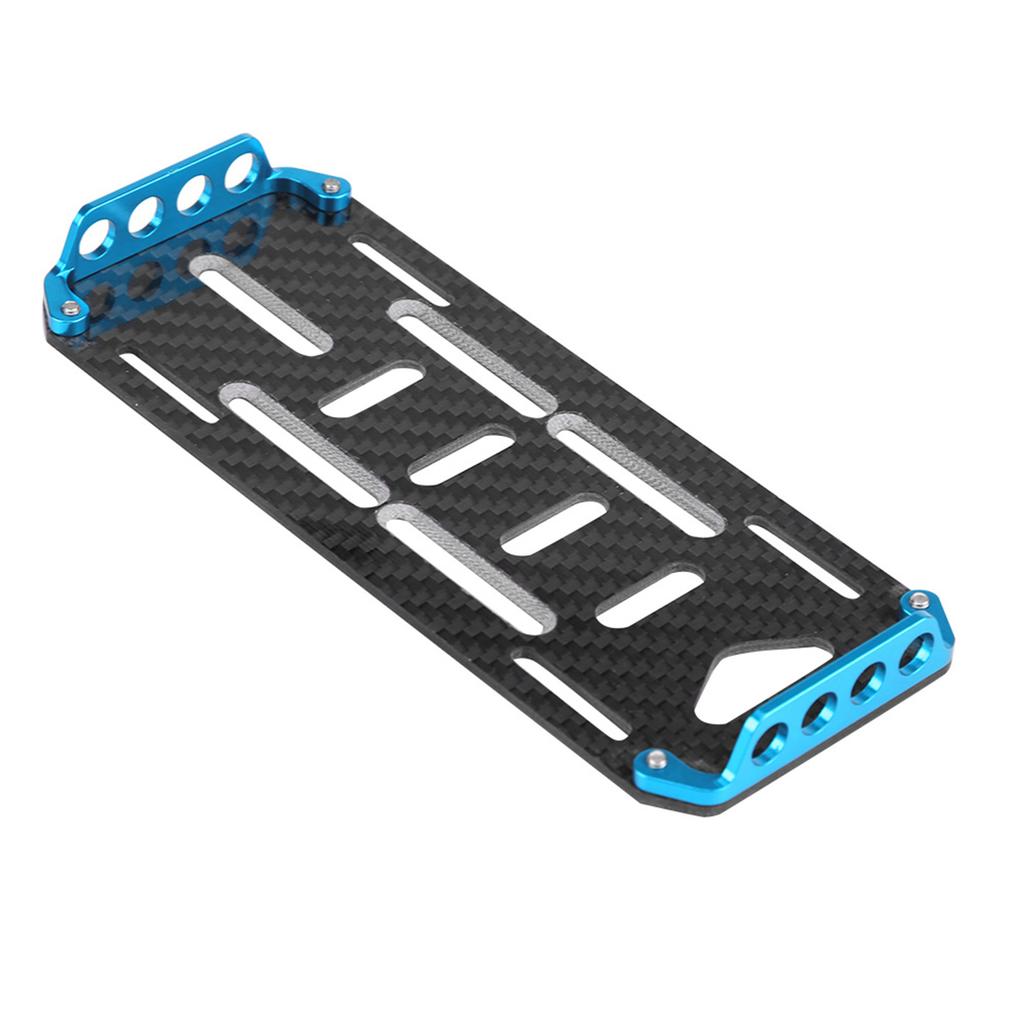 Aluminium Alloy Carbon   Battery Mount Plate for   SCX10  01   D90 1Celsius10 Scale RC Car (Black)