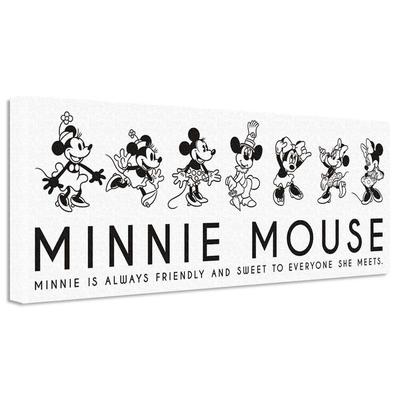 Disney Minnie Mouse Art Panel 30cm X Wide Size Made In Japan Poster Stylish Interior Makeover Living Room Interior Monochrome Simple Character Fabric