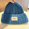 Wool hat women's autumn and winter new thickened warm ear protection hat big head circumference shows small face versatile knitted cold hat