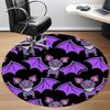 1pc Bat Halloween Office Round Area Rug,  Mat Suitable ForOffice, Under Office Chairs Bedroom Living Room Home Decor, Room Deco
