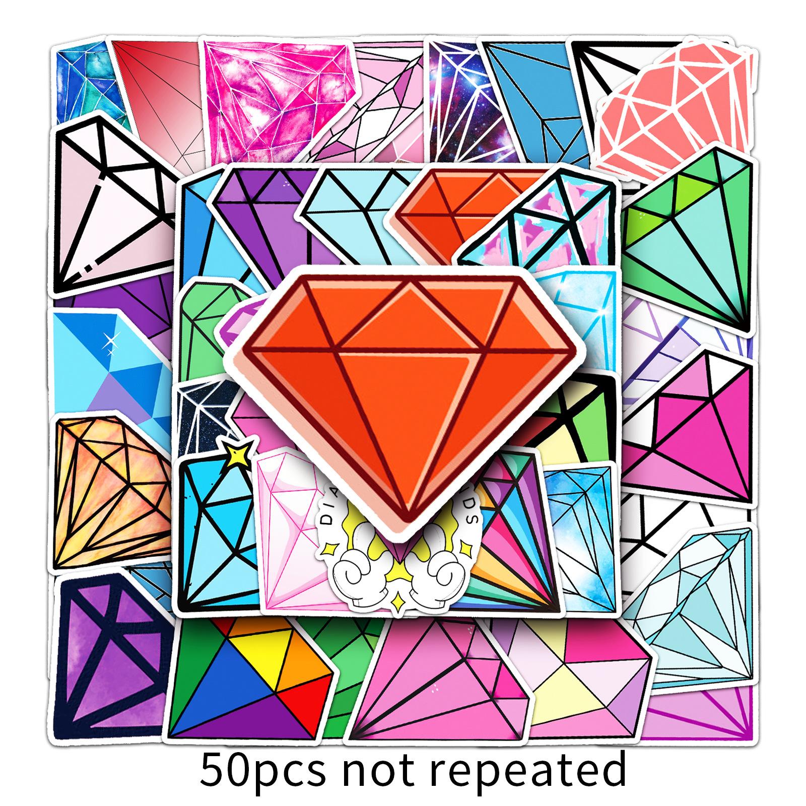 

50 Diamond Graffiti Personality Small Fresh Creative Children s DIY Skateboard Suitcase Stickers Waterproof