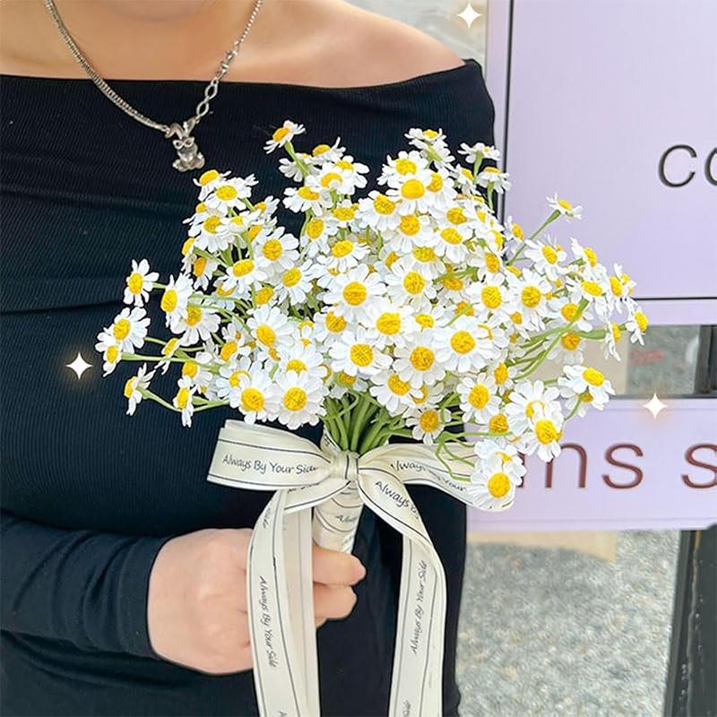 5/10/20Pcs 26cm Silk Artificial Daisy Flowers White Daisy Fake Flower Bouquet for Party Table Decoration DIY Home Wedding Decor
