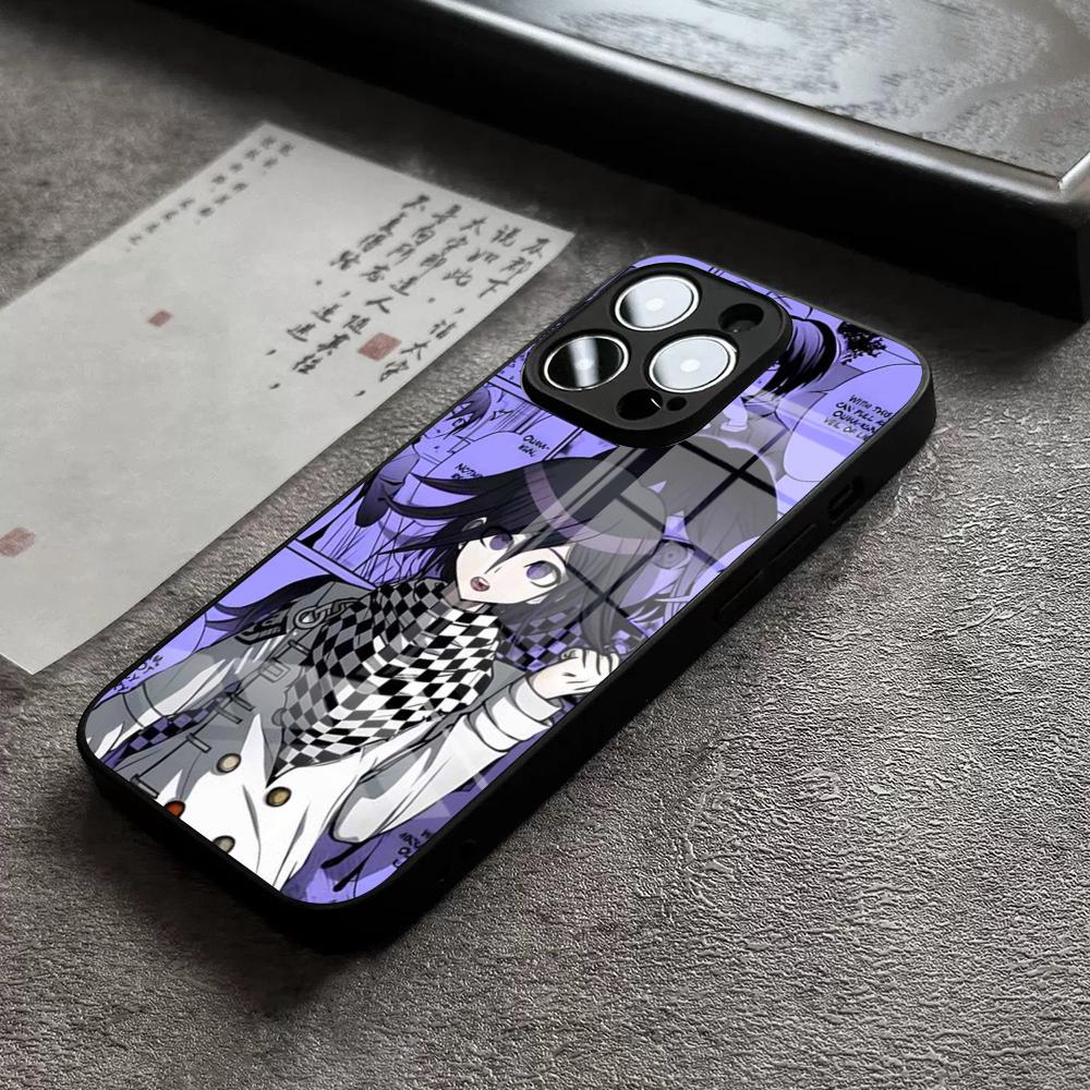 Anime Danganronpa Phone Case For IPhone 15 Pro Max 14 Pro 12 11 13 Mini X XR XS 16 Plus SE Tempered Glass Back Cover