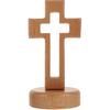 Veemoon Wood Standing Cross Wood Standing Cross Decor Wood Religious Table Alter Standing Table Cross Altar Cross with Stand Wooden Table Cross