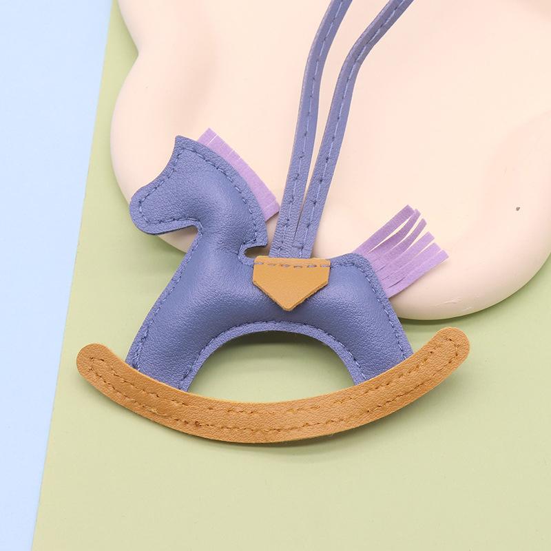 Cheie Breloc Cal Balansoar Farmec Piele PU Modă Bijuterii Noi Pentru Femei Creative Colorate Carusel Mașinuță Pandantiv Geantă Cheie