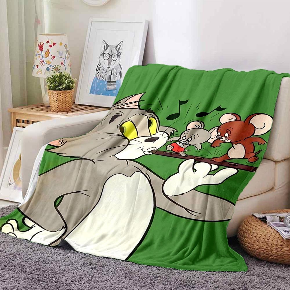

1pc Tom and Jerry Flannel Blanket Soft Warm Throw for Home, Office, Travel, All-Season Cozy Bedding GiftL1103 80cmx120cm(31inx47in)