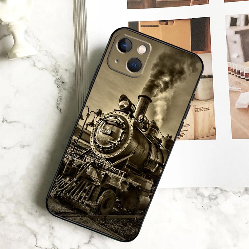 Train Steam Engine Phone Case For iPhone 17 16 15 14 13 11 12 Pro Max Plus 12 13 Mini 16e 17 Air Cover Coque