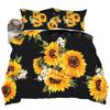 Hot-Selling Sunflower Three-Piece Set 3D Digital Printing Quilt Set Three-Piece Set Home Textile To Map And Sample Can Be Ordered