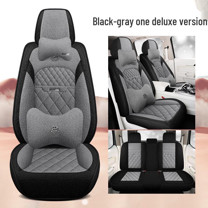 Universal All-Season Cotton Linen Car Seat Cushion - Full Coverage, New Style