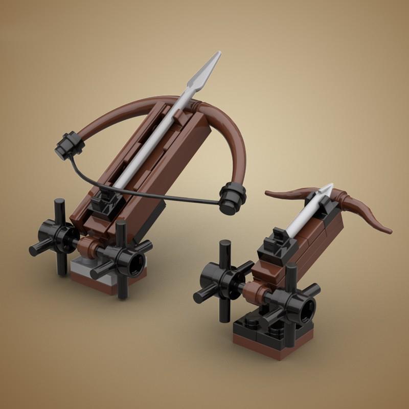 MOC Medieval Furniture Building Blocks Cannon Sheepskin Leather Rack Spinning Wheel Map Desk Loom Bricks Toys Kids Gift