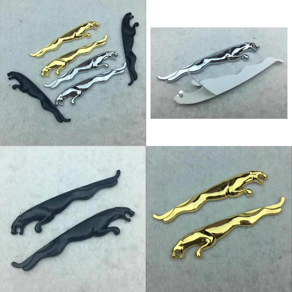 2 Stück 3D Metall Jaguar Auto Emblem Badge Aufkleber Set Für Xjs Xj6 Xk8 Xf Und E Type Modelle