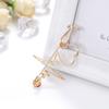 Trendy Hospital Electrocardiogram Stethoscope Red Jewelry Brooches Fashion Accessories Brooch Pins