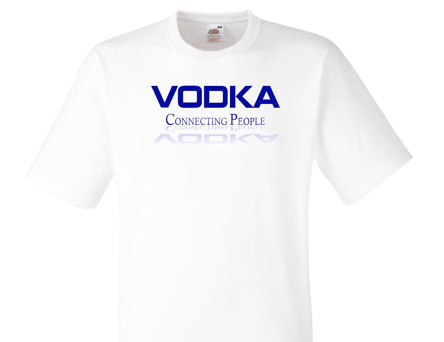 Водка Соединяющая Людей Белая Футболка -040-W- 4XL
