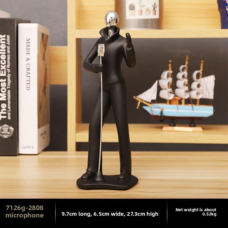 Elegant Resin Musician Statue Collection For Tv Cabinet Or Bookshelf Display