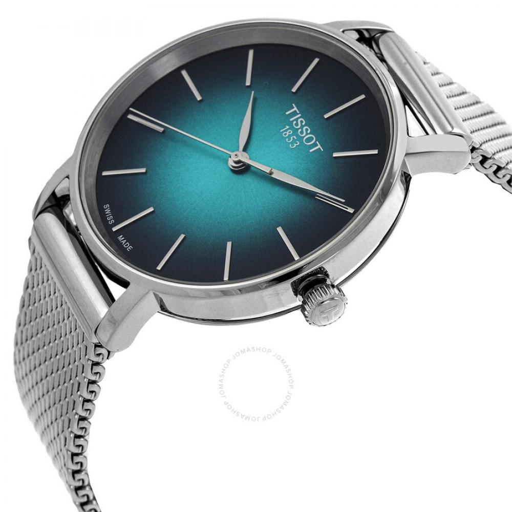 Tissot Everytime Quartz Graded Green Black Dial Ladies Watch T1432101109100