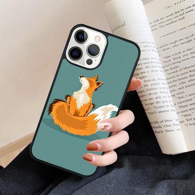 Kitsune Fox Art Phone Case Back Cover for iPhone 17 Air 16 15 14 13 11 12 Pro Max Plus Fundas Coque