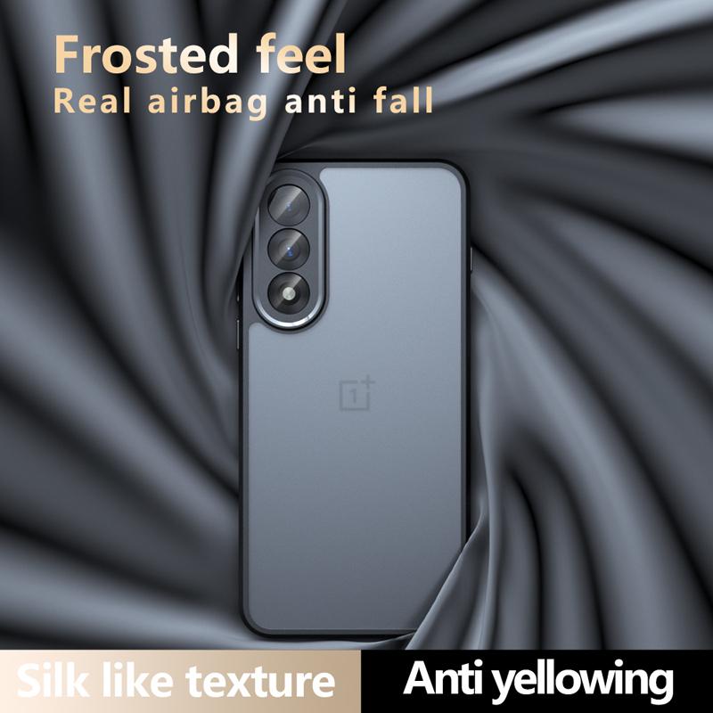 For OnePlus Ace 5 Ultra Nord 5 Case Shockproof Frosted Skin Feel Matte PC+TPU Anti-fingerprint Transparent Cover