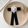 Korean Style Elegant Camellia Bow Brooch - Versatile Shirt Accessory