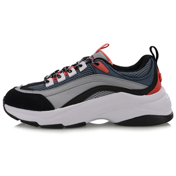 

Li-Ning Aurora Wind Slip Durable Dad Shoes Men Sneakers Gray Red AGCP075-5