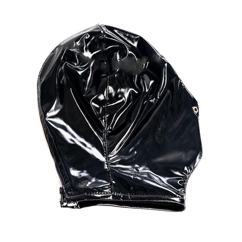 Black Elastic Lace Bondage Headgear Mask