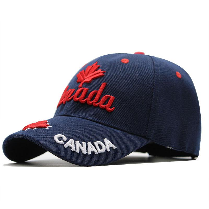 Spring/Summer Canada National Flag Embroidery Maple Leaf Alphabet Baseball Cap Cap Cap Sun Hat