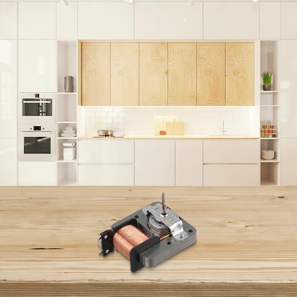 220V Fan Motor Microwave Oven Fan Kitchen Maintenance Safe Usage 2-pin Configuration Aluminum Wire Easy Installation