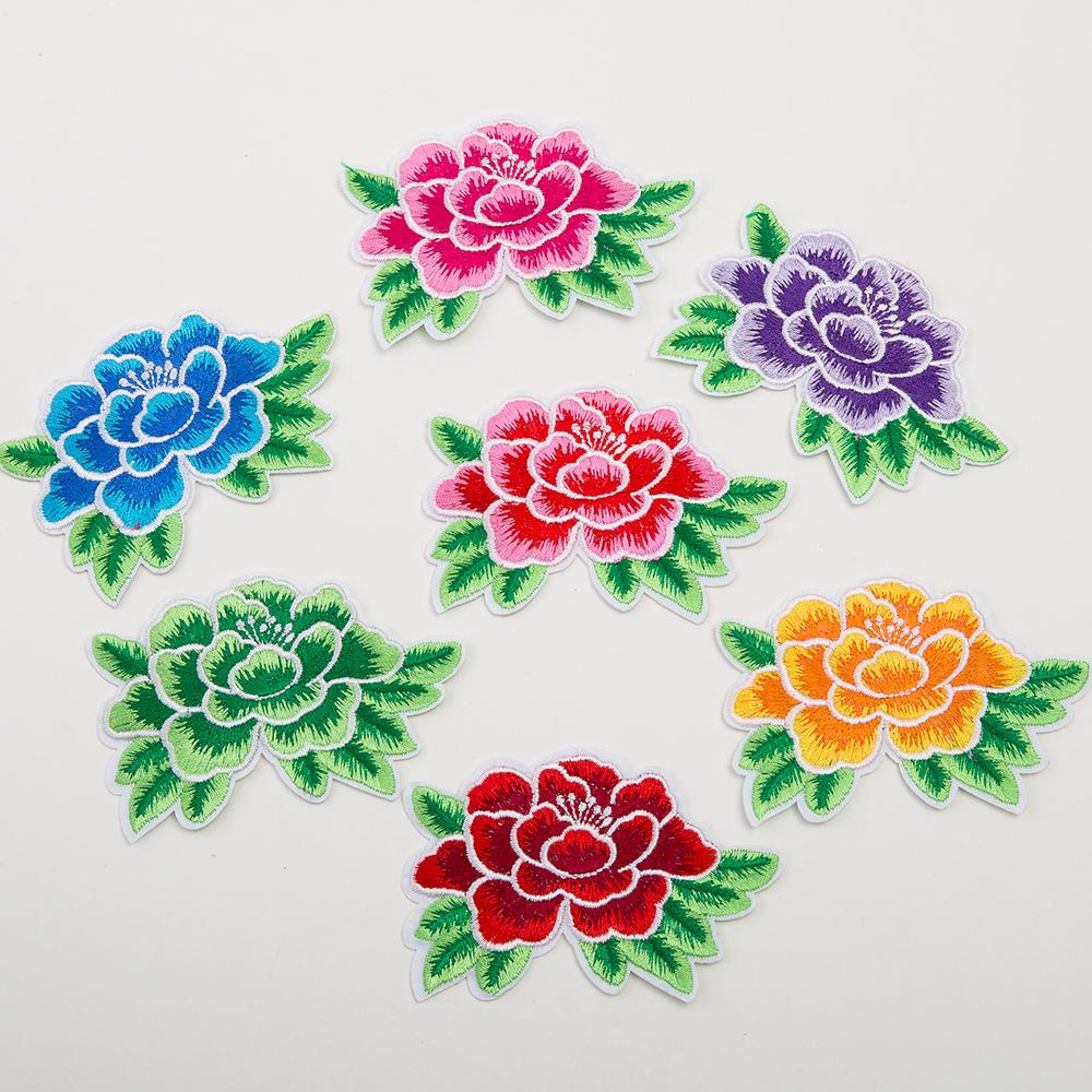 7Pcs Mix Color Exquisite Embroidery Flower Patches Fabric For Clothing Bags Decorations DlY Applique Repair6.5*9.5CM